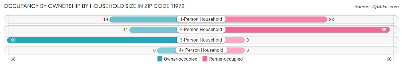 Occupancy by Ownership by Household Size in Zip Code 11972