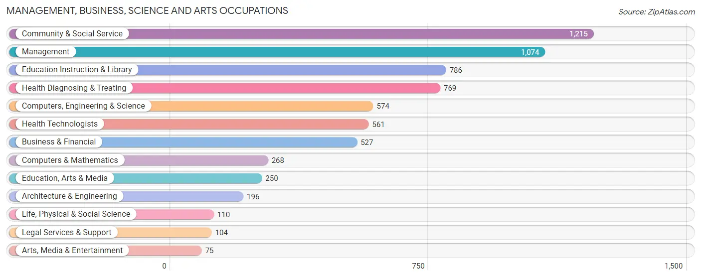 Management, Business, Science and Arts Occupations in Zip Code 12010
