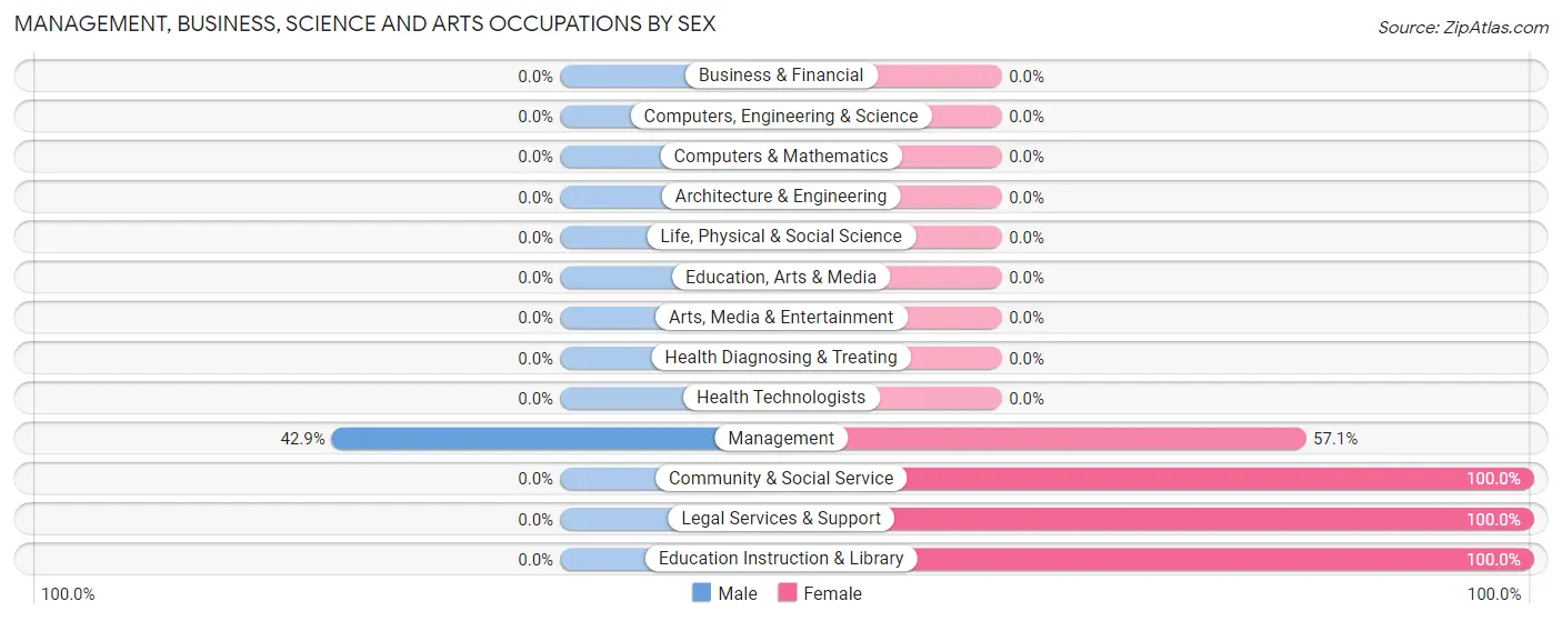 Management, Business, Science and Arts Occupations by Sex in Zip Code 12063
