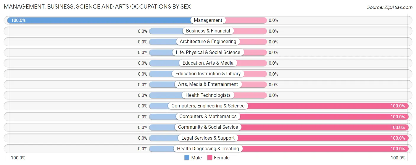 Management, Business, Science and Arts Occupations by Sex in Zip Code 12069
