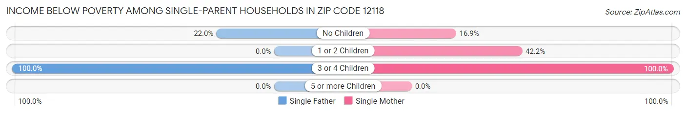Income Below Poverty Among Single-Parent Households in Zip Code 12118