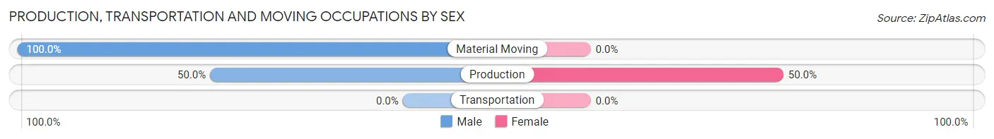 Production, Transportation and Moving Occupations by Sex in Zip Code 12136