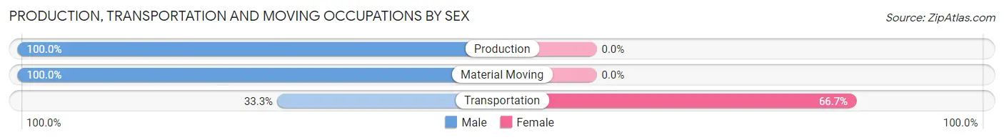 Production, Transportation and Moving Occupations by Sex in Zip Code 12190