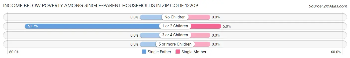 Income Below Poverty Among Single-Parent Households in Zip Code 12209