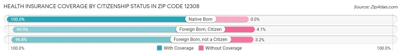 Health Insurance Coverage by Citizenship Status in Zip Code 12308