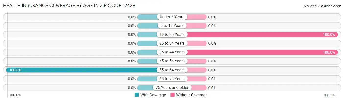 Health Insurance Coverage by Age in Zip Code 12429