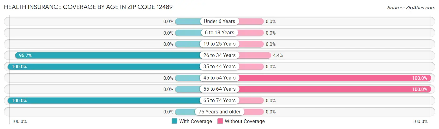 Health Insurance Coverage by Age in Zip Code 12489
