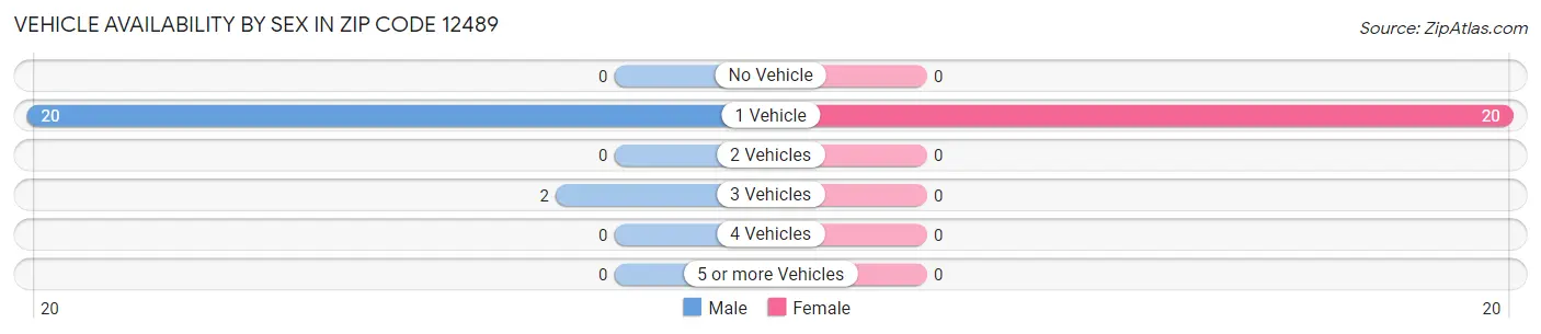 Vehicle Availability by Sex in Zip Code 12489
