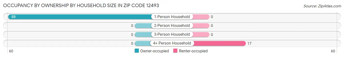 Occupancy by Ownership by Household Size in Zip Code 12493