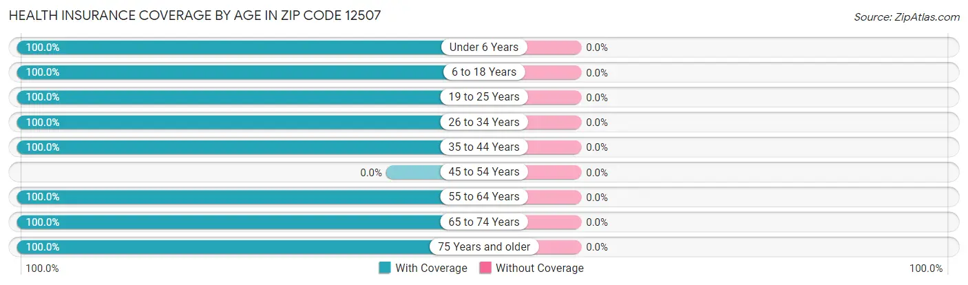 Health Insurance Coverage by Age in Zip Code 12507