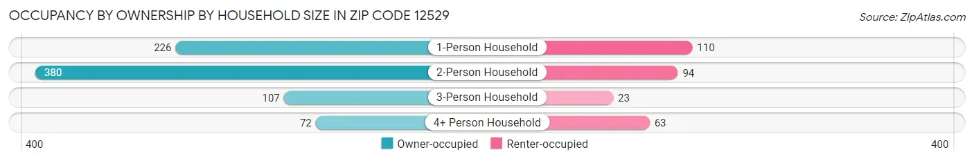 Occupancy by Ownership by Household Size in Zip Code 12529