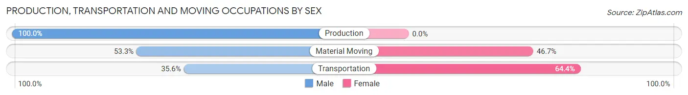Production, Transportation and Moving Occupations by Sex in Zip Code 12547