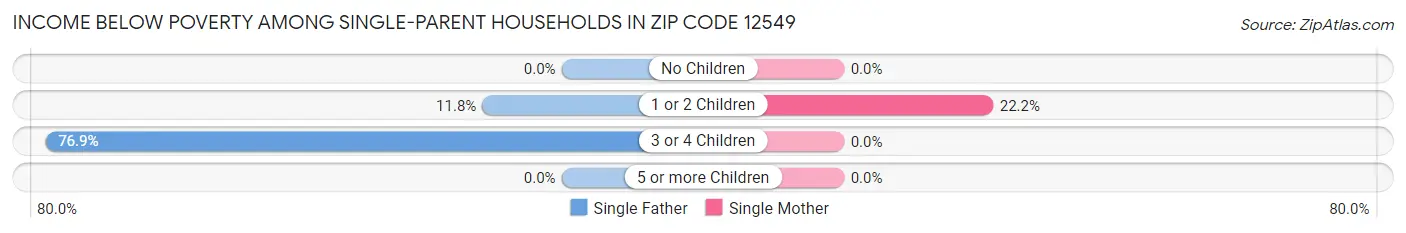 Income Below Poverty Among Single-Parent Households in Zip Code 12549