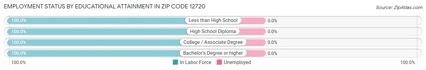 Employment Status by Educational Attainment in Zip Code 12720