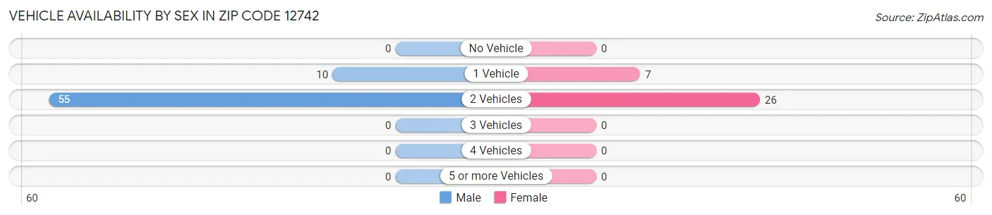 Vehicle Availability by Sex in Zip Code 12742