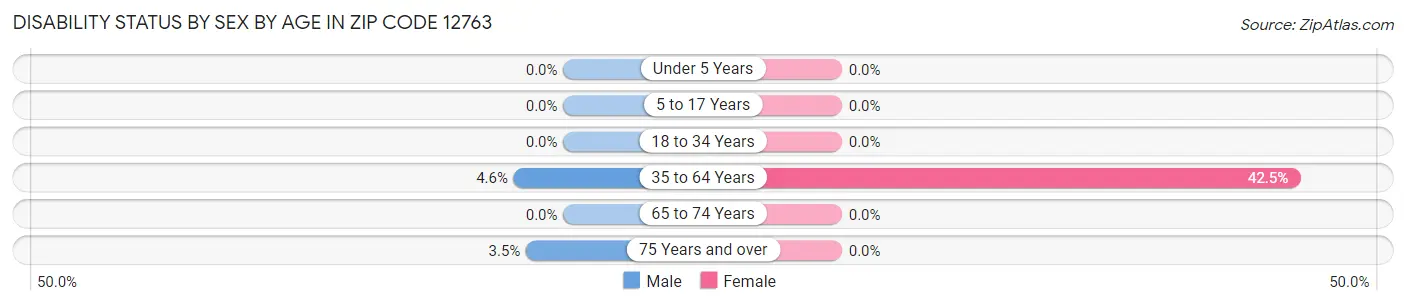 Disability Status by Sex by Age in Zip Code 12763