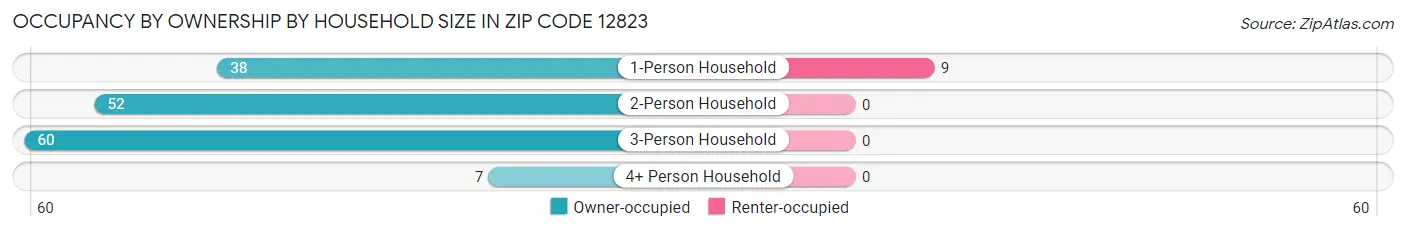 Occupancy by Ownership by Household Size in Zip Code 12823