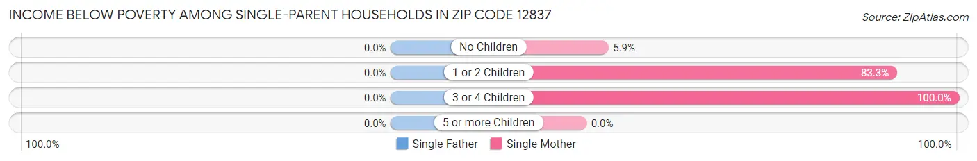 Income Below Poverty Among Single-Parent Households in Zip Code 12837