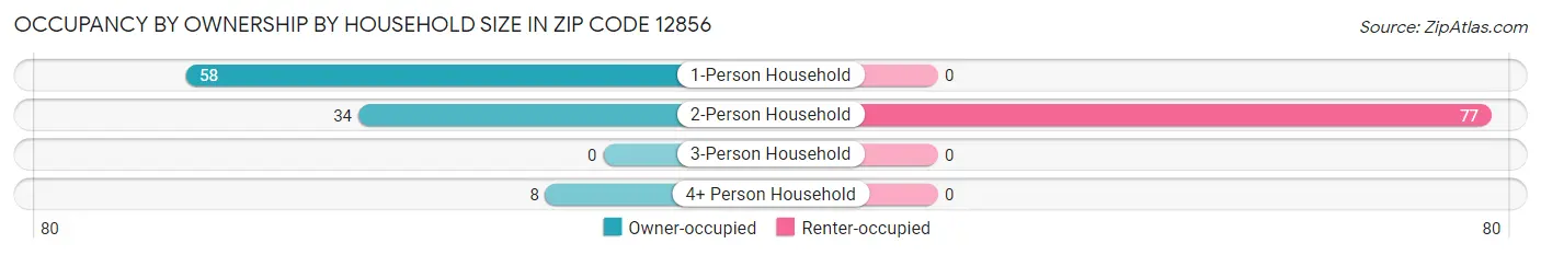 Occupancy by Ownership by Household Size in Zip Code 12856