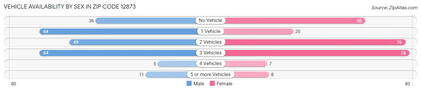 Vehicle Availability by Sex in Zip Code 12873