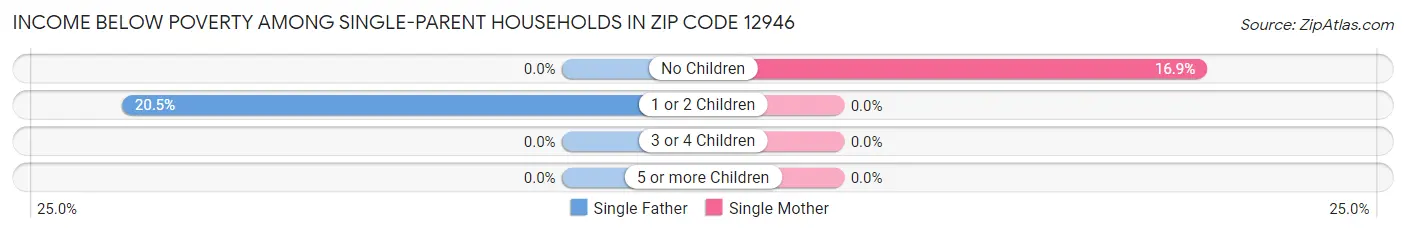 Income Below Poverty Among Single-Parent Households in Zip Code 12946