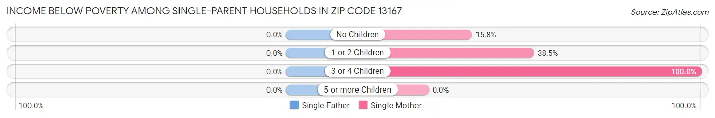 Income Below Poverty Among Single-Parent Households in Zip Code 13167