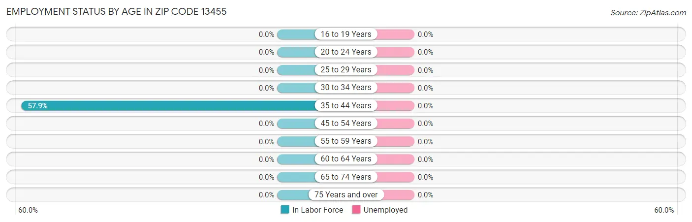 Employment Status by Age in Zip Code 13455