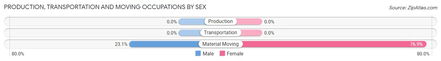 Production, Transportation and Moving Occupations by Sex in Zip Code 13468