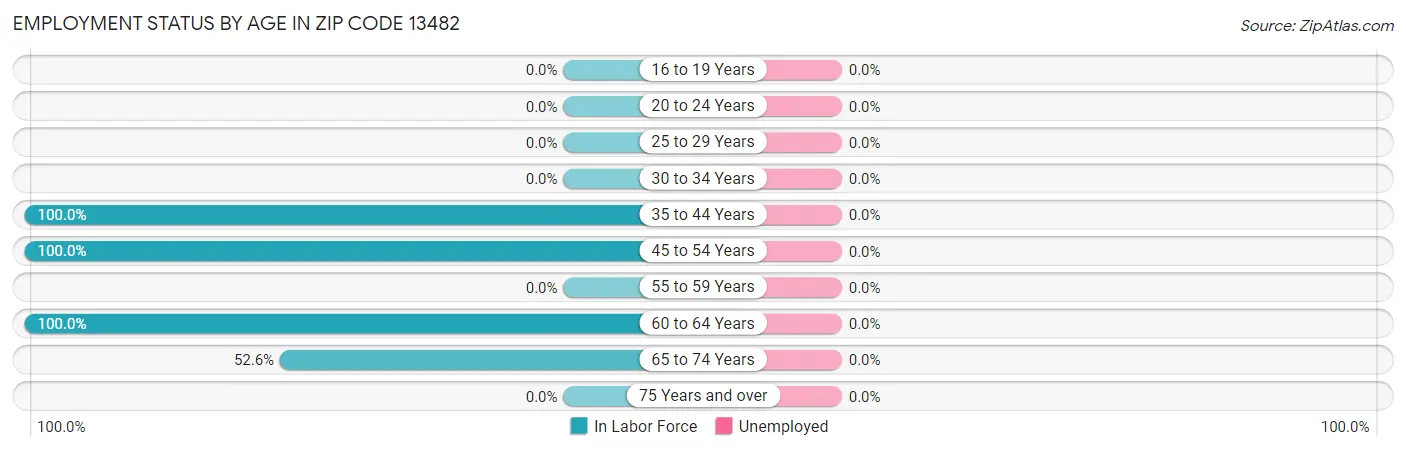 Employment Status by Age in Zip Code 13482