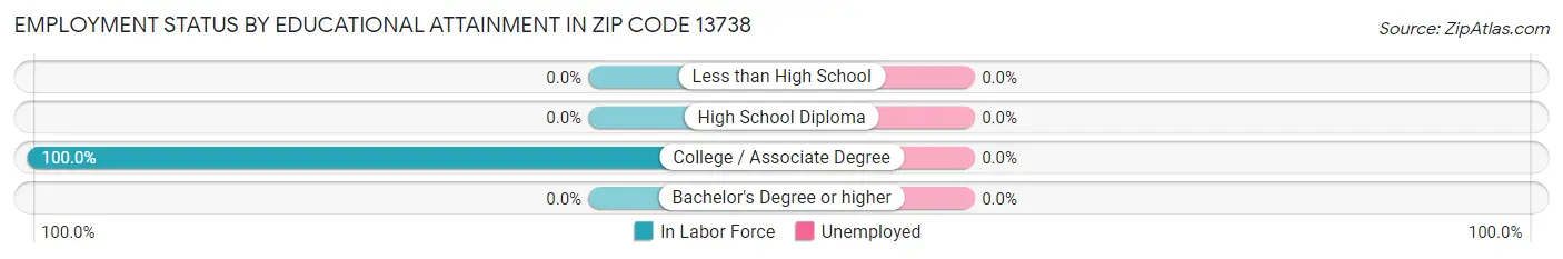 Employment Status by Educational Attainment in Zip Code 13738