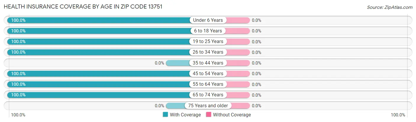 Health Insurance Coverage by Age in Zip Code 13751