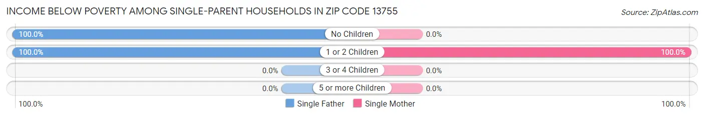 Income Below Poverty Among Single-Parent Households in Zip Code 13755