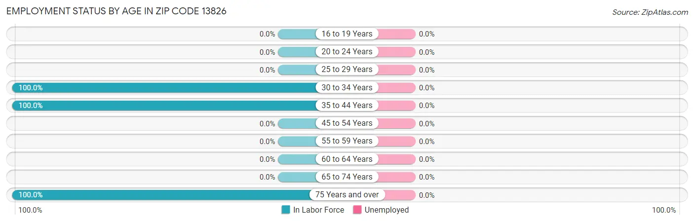 Employment Status by Age in Zip Code 13826