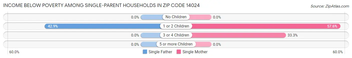 Income Below Poverty Among Single-Parent Households in Zip Code 14024