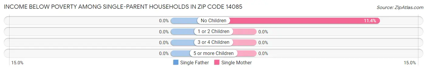 Income Below Poverty Among Single-Parent Households in Zip Code 14085