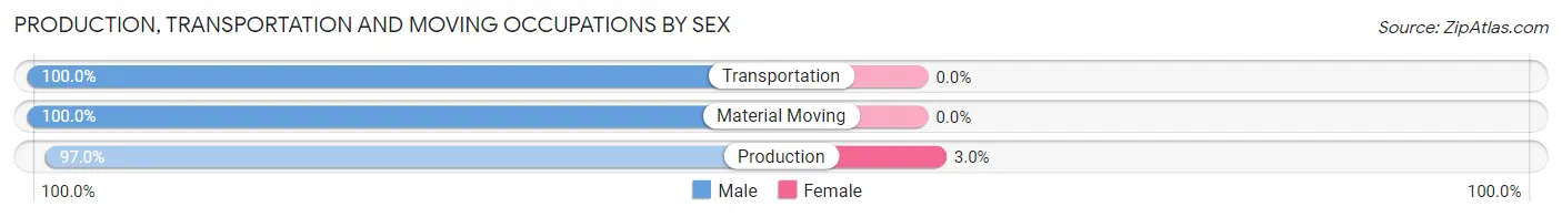 Production, Transportation and Moving Occupations by Sex in Zip Code 14113