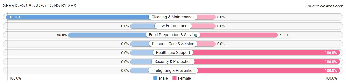 Services Occupations by Sex in Zip Code 14139