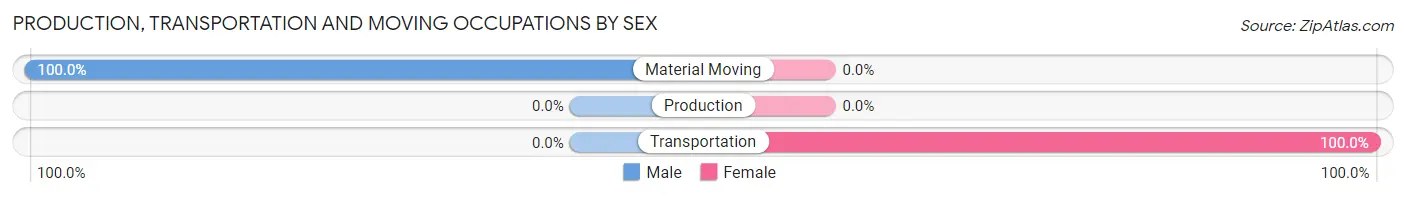 Production, Transportation and Moving Occupations by Sex in Zip Code 14475
