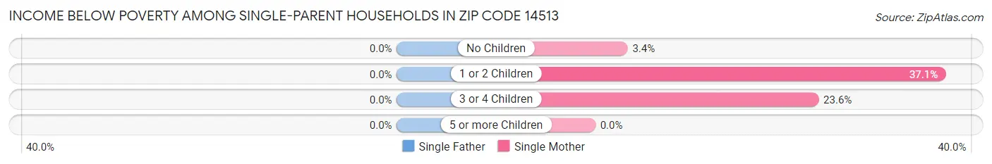 Income Below Poverty Among Single-Parent Households in Zip Code 14513