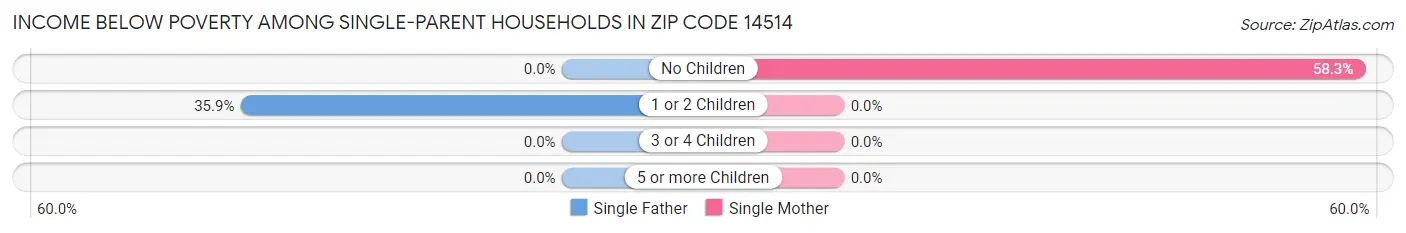 Income Below Poverty Among Single-Parent Households in Zip Code 14514
