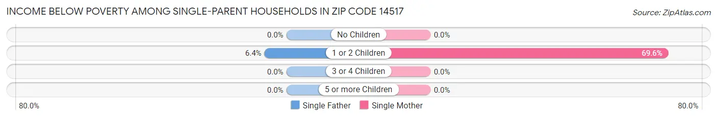 Income Below Poverty Among Single-Parent Households in Zip Code 14517
