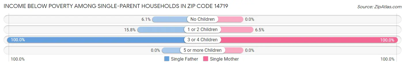 Income Below Poverty Among Single-Parent Households in Zip Code 14719