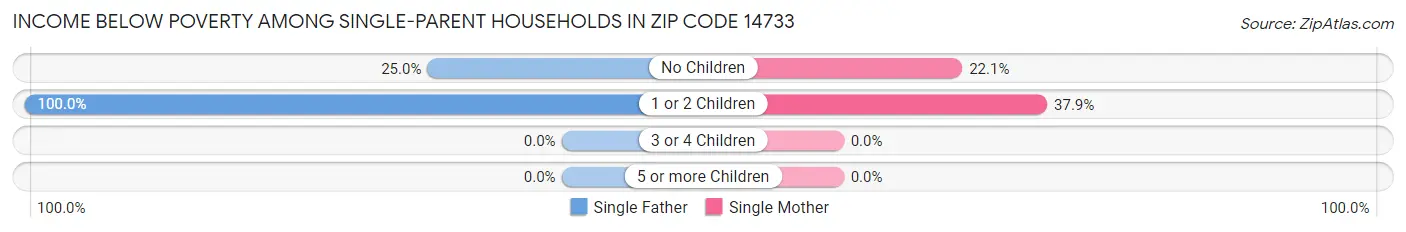 Income Below Poverty Among Single-Parent Households in Zip Code 14733