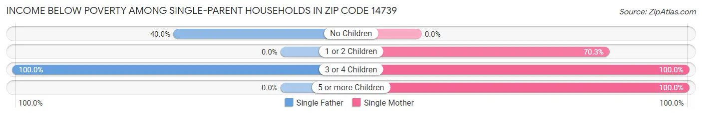Income Below Poverty Among Single-Parent Households in Zip Code 14739