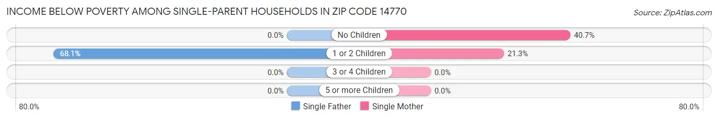 Income Below Poverty Among Single-Parent Households in Zip Code 14770