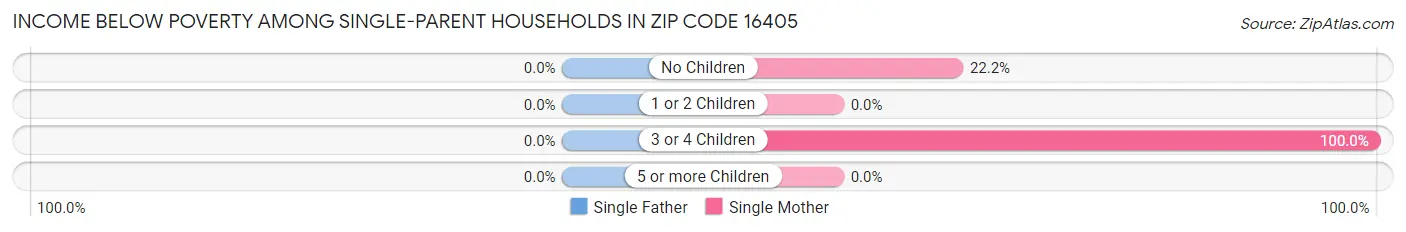 Income Below Poverty Among Single-Parent Households in Zip Code 16405