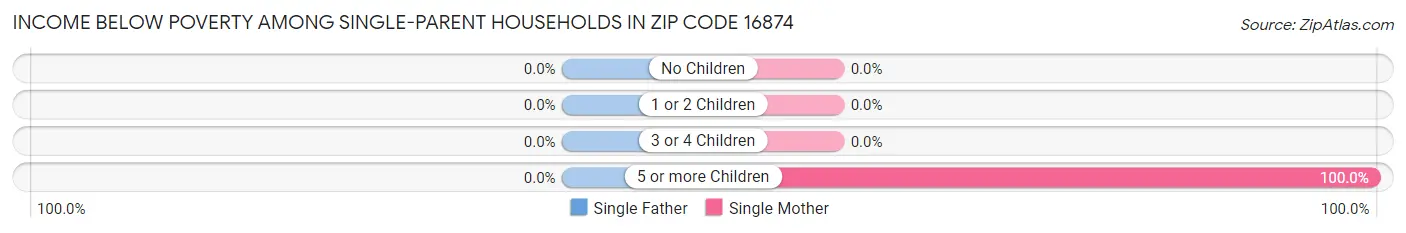 Income Below Poverty Among Single-Parent Households in Zip Code 16874