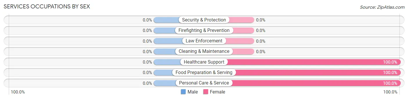 Services Occupations by Sex in Zip Code 17968