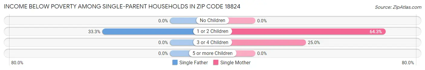Income Below Poverty Among Single-Parent Households in Zip Code 18824