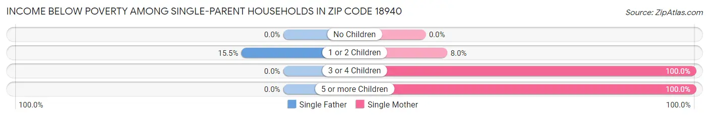 Income Below Poverty Among Single-Parent Households in Zip Code 18940